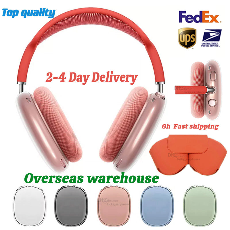 Top quality New Air Pods Max Air Pro 2 3 4 Max USB C ANC Metal Headband Headphone Accessories Transparent Solid Silicone Waterproof Protective case