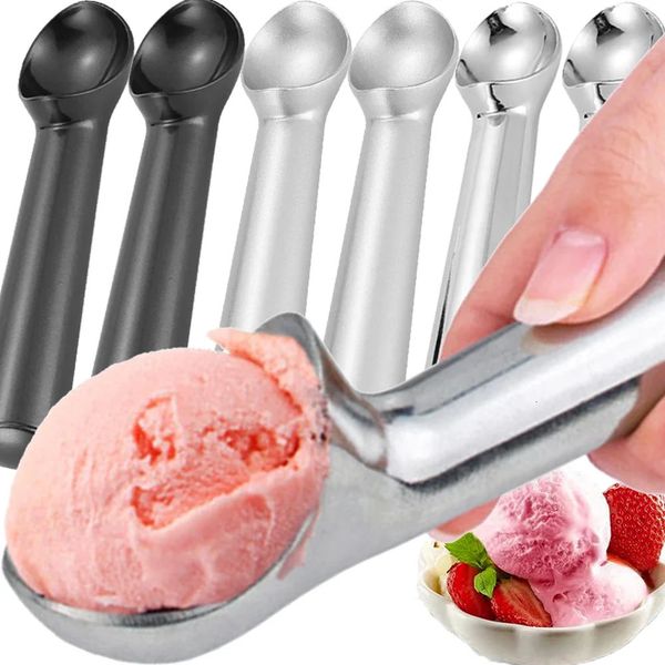 Sorvetes de aço inoxidável colheres de sorvete não lençolas de longa lacuna Spade Caving Spoon Fruit Faking Fool Kitchen Bar Gadgets 250113
