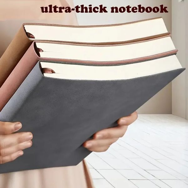 Lambda-Soft Leather Combination Notebook Personalized Soft Cover and Bookmark Suitable for Business Meetings 241219
