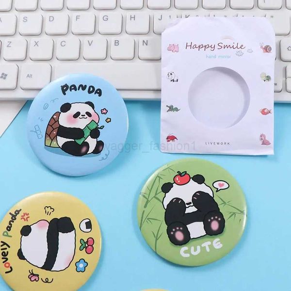 Durable Mini Panda Small Mirror Portable Compact Makeup Mirror Single-sided Creative Pocket Mirror Travel AccessoriesXJ240813
