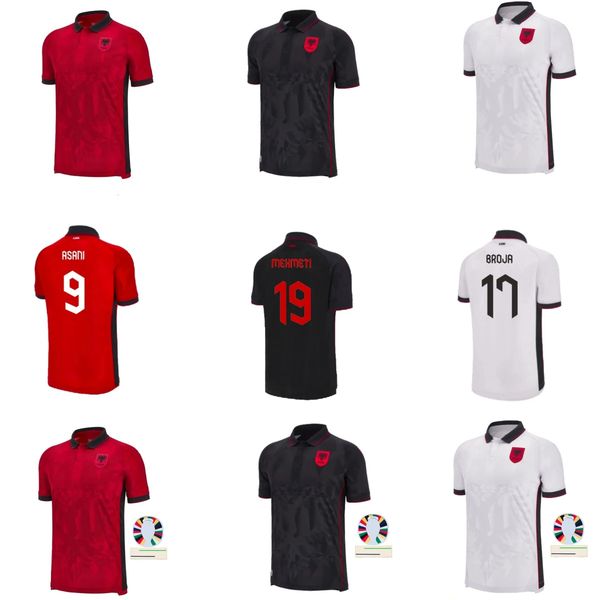 The New1:1 Albania Soccer Jersey 2024 Euro Cup Islands National Team Home Away Football Shirts Kit MEHMETI K.BARE ASLLANI UZUNI HYSA JBROJA