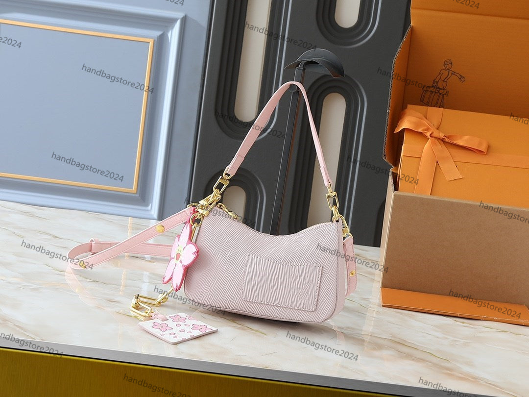 Designer bag Marellini handbag Epi grain leather armpit mini shoulder bag Luxury Monograms canvas shoulder bag Cherry Blossom pattern crossbody bag