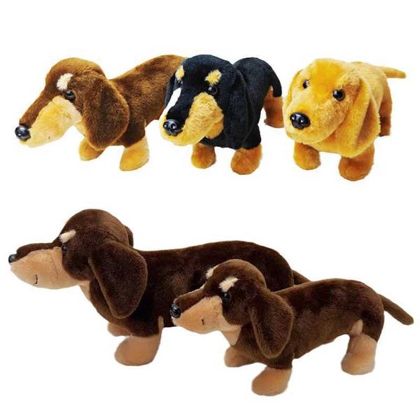 Plush Dolls 25cm Simulated Kavay Sausage Dog Plush Toy Soft Fill Animal Doll Cartoon Puppy Childrens Birthday Gift Q241114