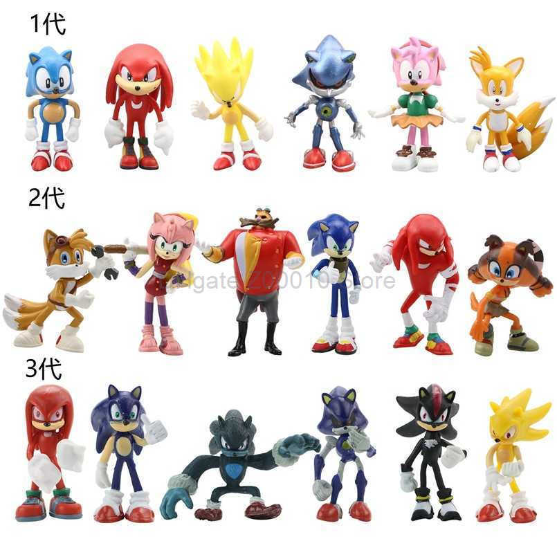 Action & Toy Figures 6 Sonic Figures Super Sonic Mouse Flying Mouse Toys Game Models Dolls Ornaments