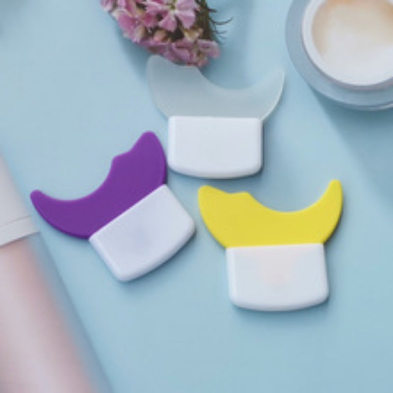 TEMU 3pcs Silicone Eye Makeup Aids Set - Multifunctional Mascara Shield, Eyeshadow Applicator, Reusable Eyeliner Pad Template For Eye Makeup -