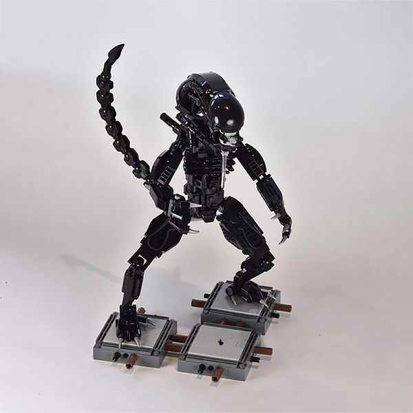 Xenomorpheed Alien Figures Mech Model Building Blocks High-tech Robot War Bricks DIY Hobby Toys for Kids Boys Gift MOC-27578