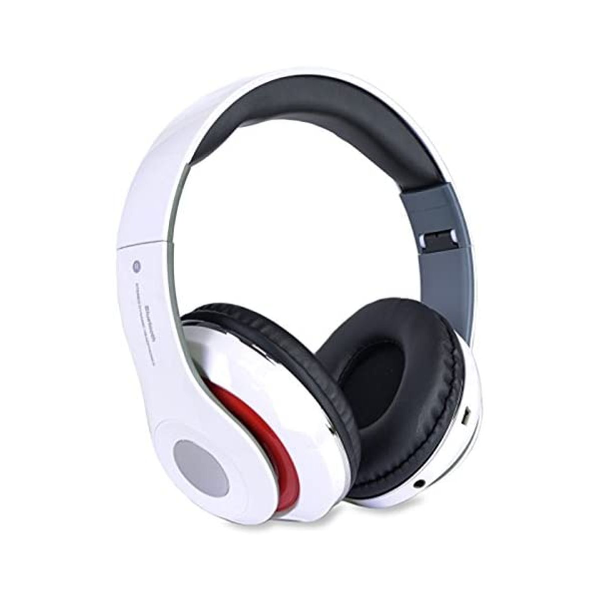 Foldable Bluetooth Over-Ear Wireless/Wired Rechargeable Headphones - White