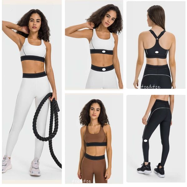 Al-0010 Berserk Travel Shoulder Adjustable Strap Sports Bra Elastic Waist Training Yoga Pants Women Activewear Set