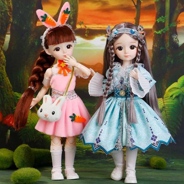 Doll Apparel Dolls BJD doll and clothes with multiple detachable joints 30cm 1-6 3D eye doll girl dress up birthday gift toy WX5.27