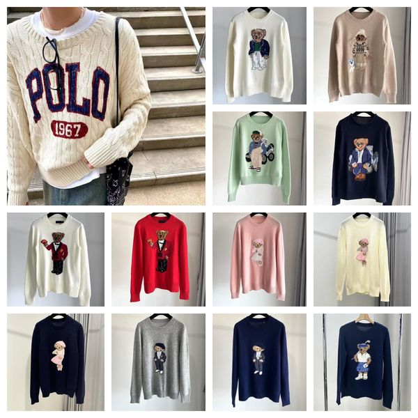 Round Neck Knitting Knitted Sweater Shirt Designer Autumn Winter Top Size SML POLO 1977 for Women