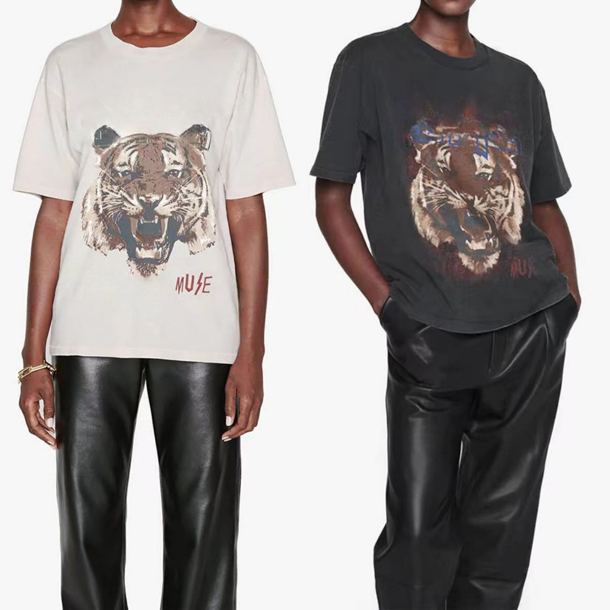 Printed Vintage T Shirts Stir-fry Color Washed Tees Short-sleeved T-shirts Women Designer Summer Polo Tops Loose Tee