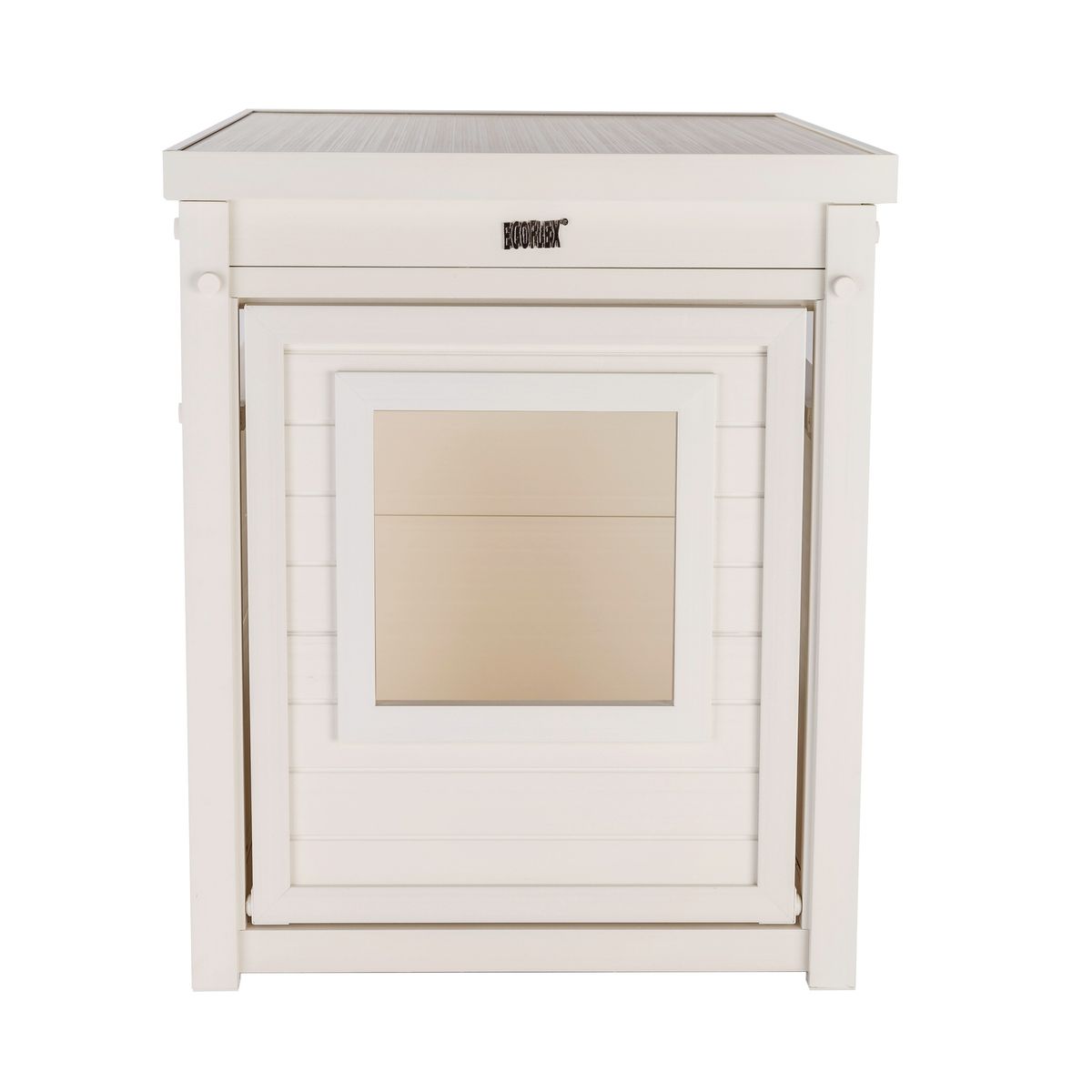 Litter Loo® ECOFLEX Cat Litter Box Cover, End Table - Antique White