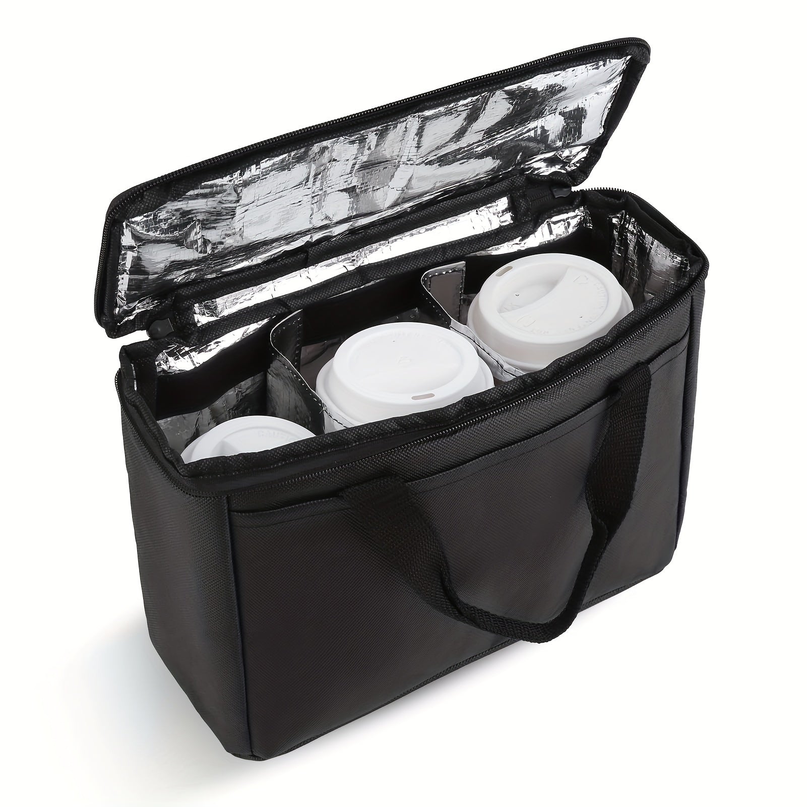 TEMU 1pack Portable Drink Carrier Cup Holder Bag, Drink Holder, Insulation, Tumbler Carrier, Coffee, Accessories For Delivery Drivers, Travel,