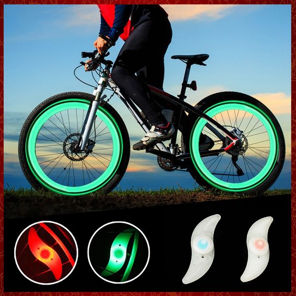 1USD LED Flash Tyre Light Bike Wheel Valve Cap Light Car Bikes Bicycle Motorcycle LED Wheel Tire Lamp 9 Colors Flashlight Blue Green Red Yel