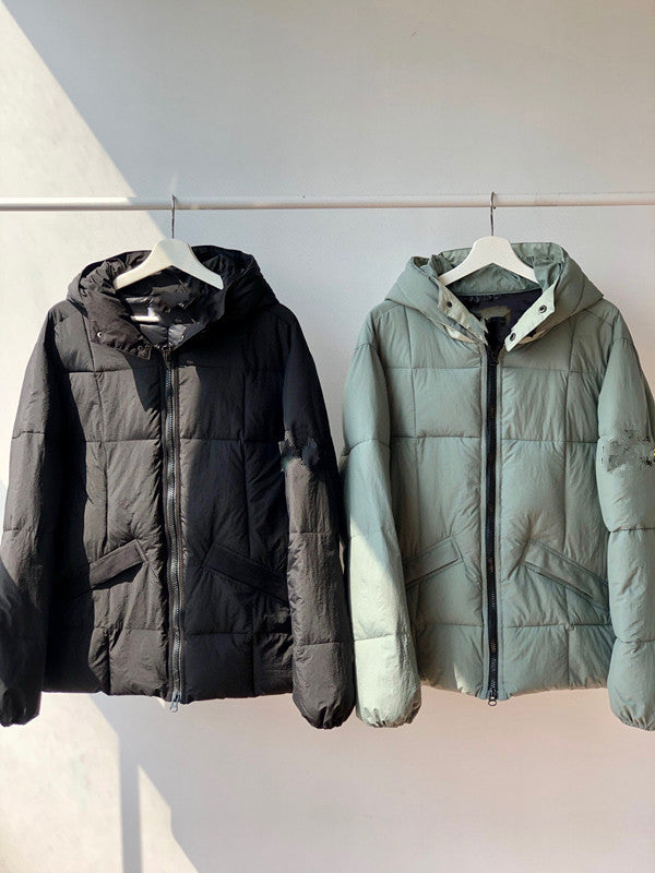 TOP Designer stone Down pocket jackets puffer jacket Parkas long sleeve zipper Badges men tshirt casual coat windbreaker embrodiery mens shirts coat