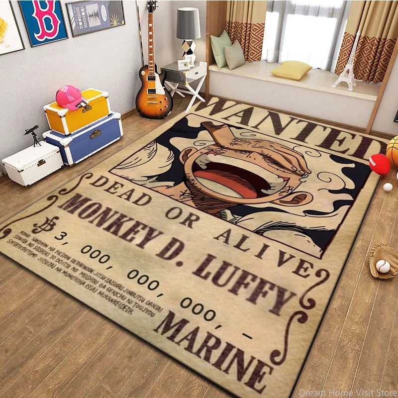 Anime One-Piece-Luffy Cartoon HD Printed Large Area Rugs Carpets for He Living Ro Childrens Bedro Sofa Doormat Floor Mats Z250208