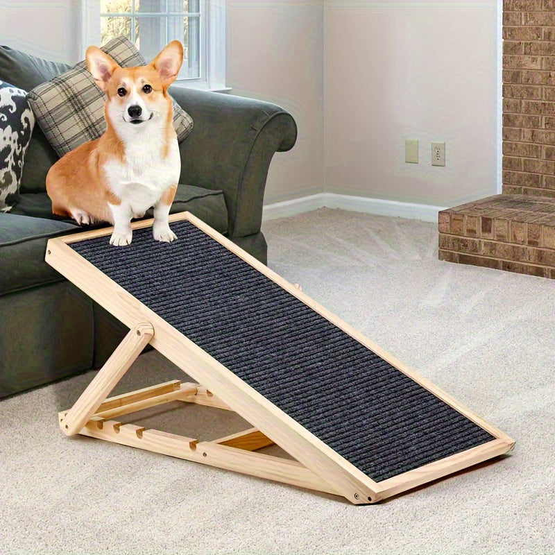 TEMU Portable Pet Ladder-ramp- Foldable, Non Slip Surface, Suitable For Pets And Off The Vehicle Or For Elderly Pets, Easy To Carry, Allowing Pets To