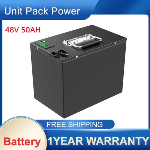 48V 50AH Lithium Battery Pack 60V Battery Scooter for 3000W 1800W Motorcycle-Inverter RV EV-Go-Kart-Backup Power-Energy Storage