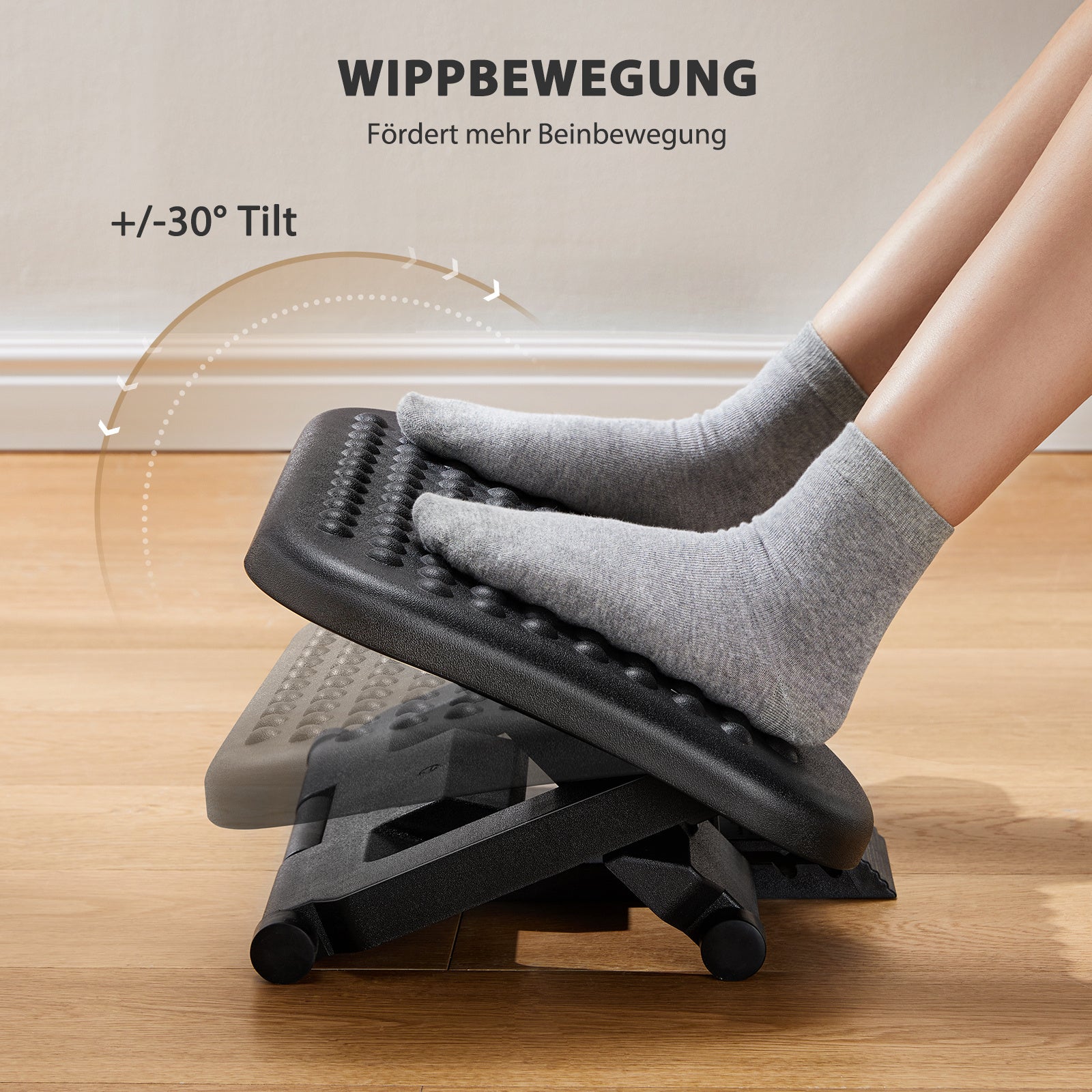 TEMU 3 Height Adjustable Deskfoot Pedals, Ergonomic Roller, Underdesk Footrest, Home Office Third Gearheight And Tilt Angleoutdoor Sports Air