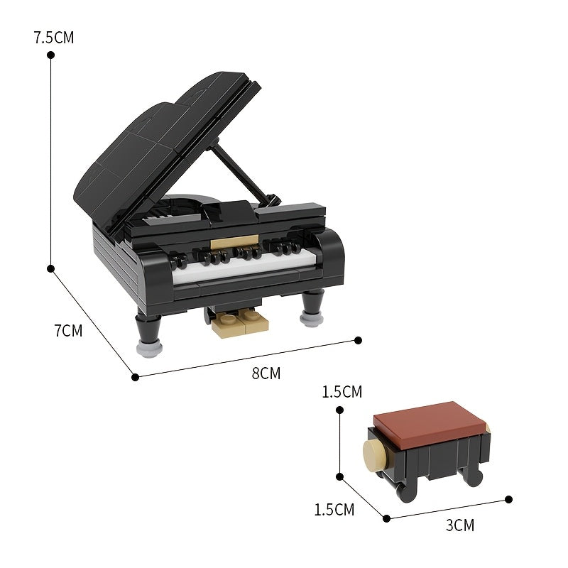 TEMU Piano Model Building Block Set, Music Lovers Collection Set, For Boys And Girls