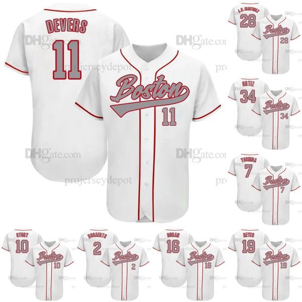 Custom Baseball Jersey Devers Yoshida Story Bogaerts Ortiz Jerseys Mens Womens Youth Any Name Number