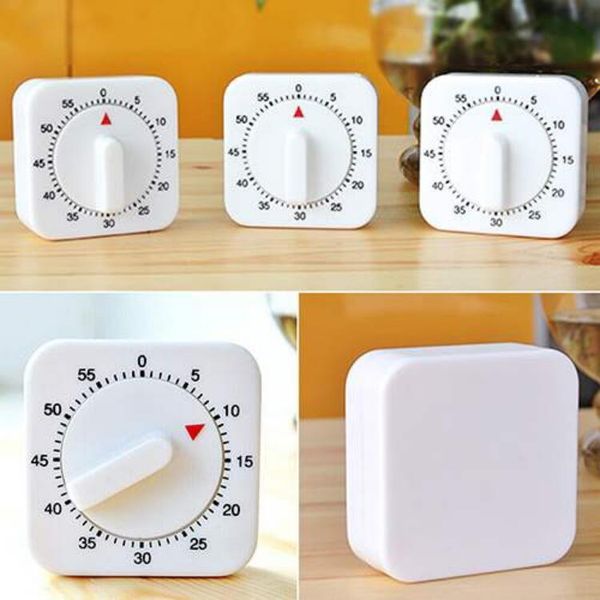 Kitchen Timer Square 60 Minute Mechanical Kitchen Cooking Timer Food Preparation Baking Countdown Reminder