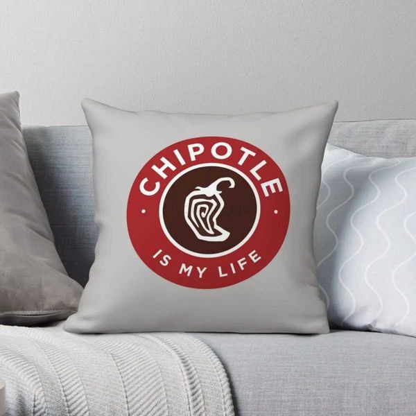 Chipotle Is My Life Square pillowcase Polyester Linen Velvet Pattern Zip Decor pillow Case Home Cushion Case 18M240717