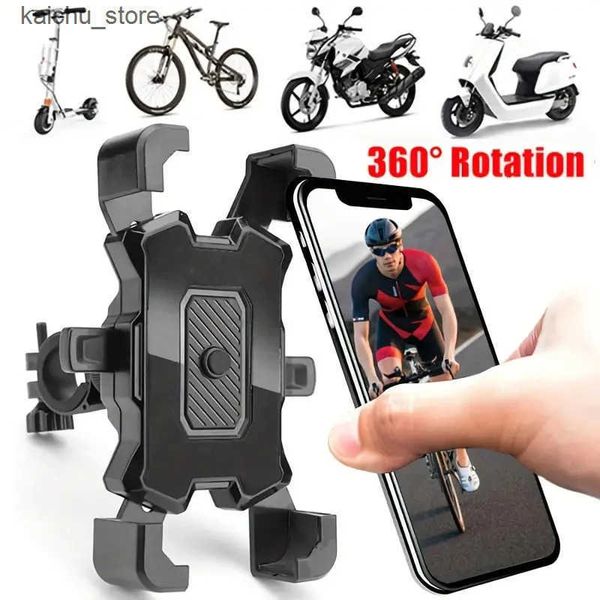 Cell Mounts Holders 360 Rotation Bike Motorcycle Bicycle Handlebar Stand Bracket Mount Holder For Mobile Phone J241217