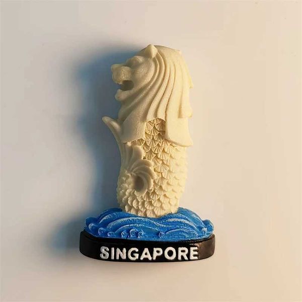 SingaporeMerlionfountain3D Stereoscopicfunny magnetTravel commemorationdecoration homerefrigerator magnets Y240816