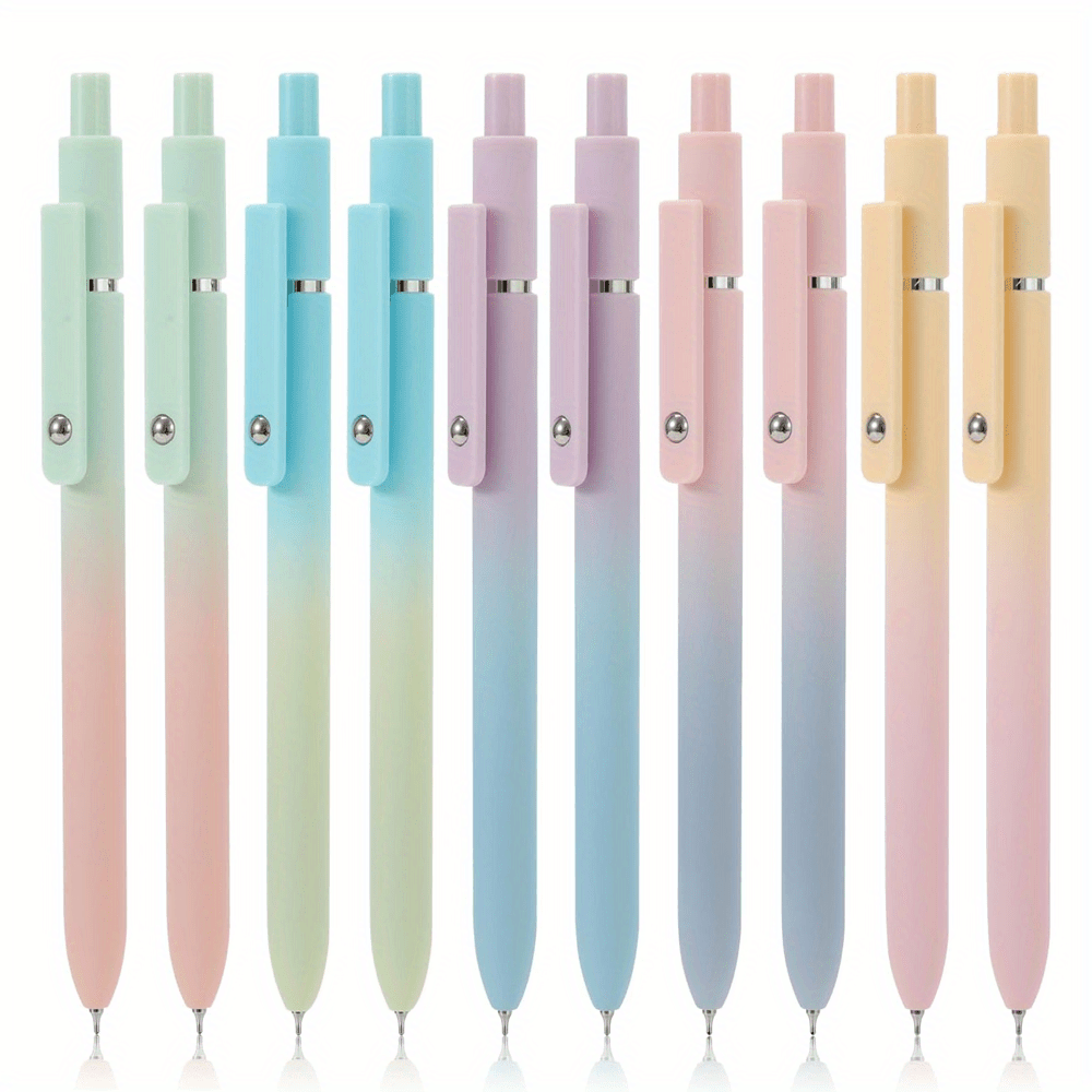 TEMU 10pcs Pens, For Journaling Aesthetic Pens Gel Pens School Supplies Black Pens Pen Office Supplies