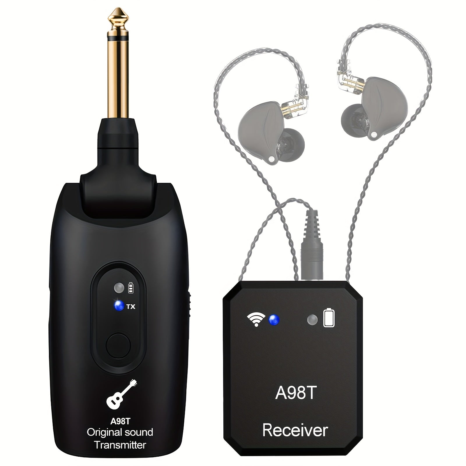 TEMU Wireless In Ear Monitor System, 2.4ghz Wireless Iem System With 270° Rotatable Transmitter, Receiver Auto-pairing, In-ear Monitoring For Studio,
