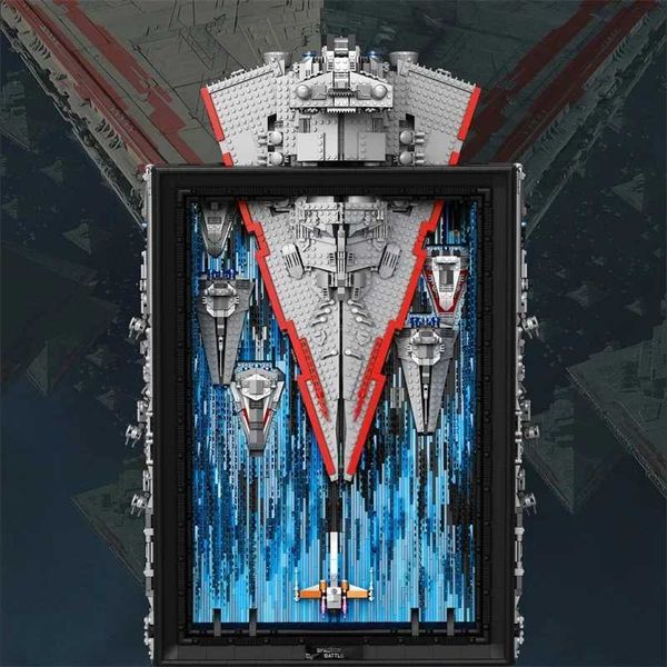 Blocks 5964PCS Shuttle Spacecraft Picture Frame Model Building Blocks Battleship 3D Wall Photo Frame Bricks Toys For Kids Holiday GiftsY2411
