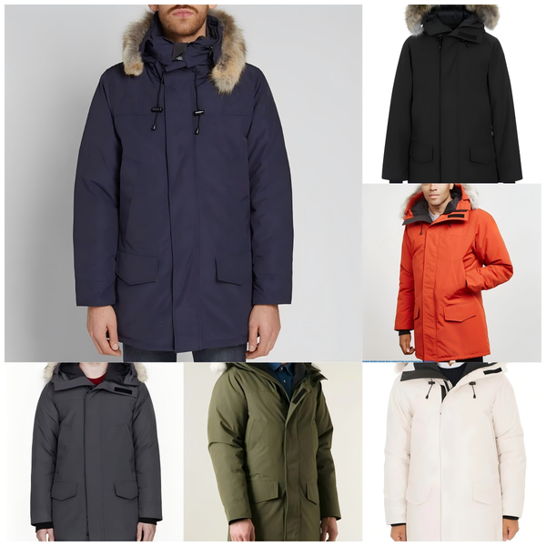 Puffer Jackets Men&#039;s Designer Real Coyote Fur Outdoor Wyndham Windbreaker Jassen Outerwear Hooded Fourrure Manteau Down Jacket Coat Hiv