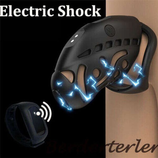 9-speed impact cage male head wireless remote control Chasity Cage lock belt Devcie