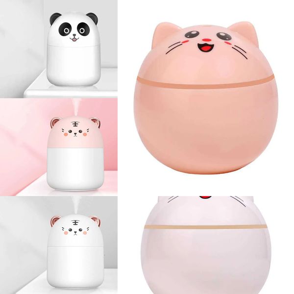 Update New Humidifier For Home Ultrasonic Car Mist Maker With Colorful Night Cute Cat USB Lamps Mini Office Summer Air Purifier