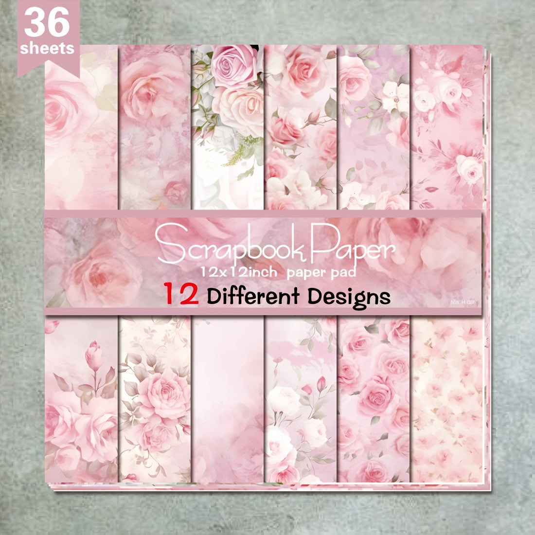 TEMU 36 Sheets 12"x12" Diy Paper, Flower Material Paper Colorful Decorative Gift Scrapbooking Supplies Kit Aesthetic Decorative Gift Wrapping Album