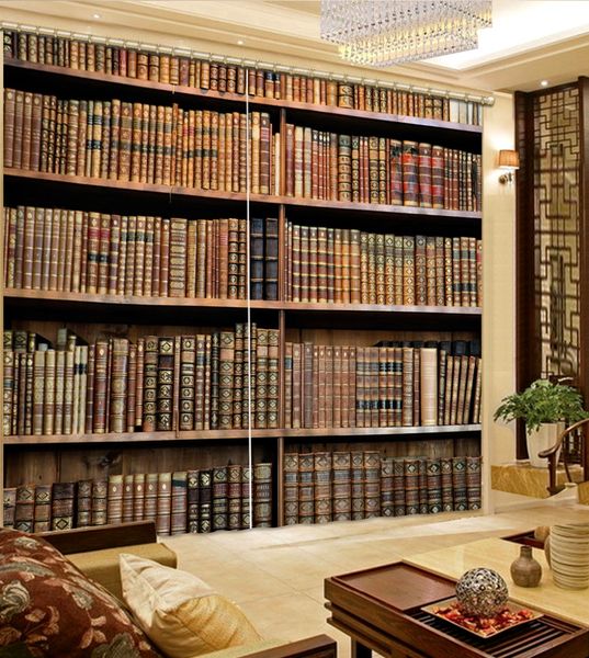 book curtains 3D Curtain Printing Blockout Polyester Photo Drapes Fabric For Room Bedroom Window curtains