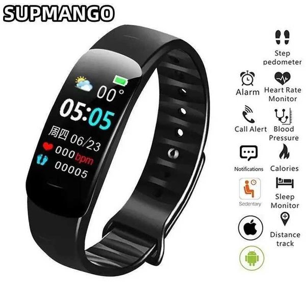 C1 P Smart Watch Mens Step Counting Exercise Bracelet Fitness Tracker Blood Pressure Sleep Y241114 Y241119
