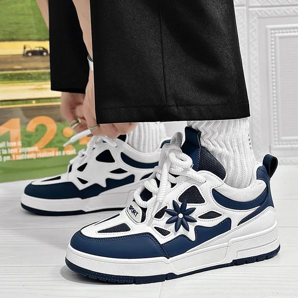 Casual Shoes Mens Casual Skateboarding Sneakers | Breathable Mesh Sport Shoes | Black White Q241202