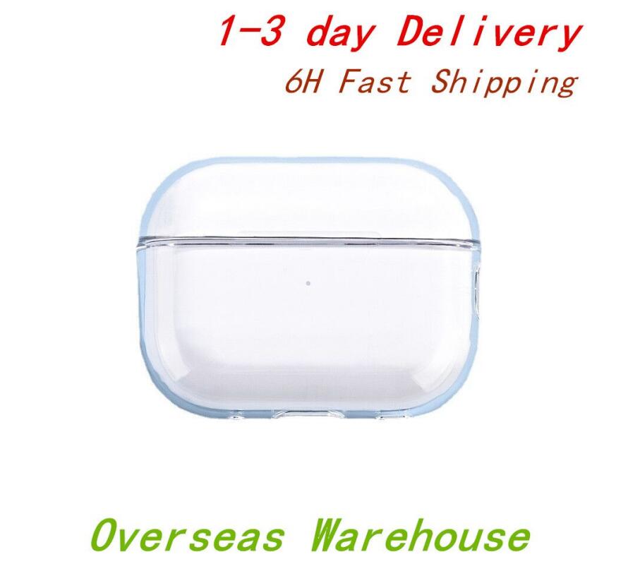 USA Stock For airpodspro 2 2nd Generation air 4 3 Headphone Accessories Solid Silicone Protective Earphone Cover case pods pro max Wireless Charging