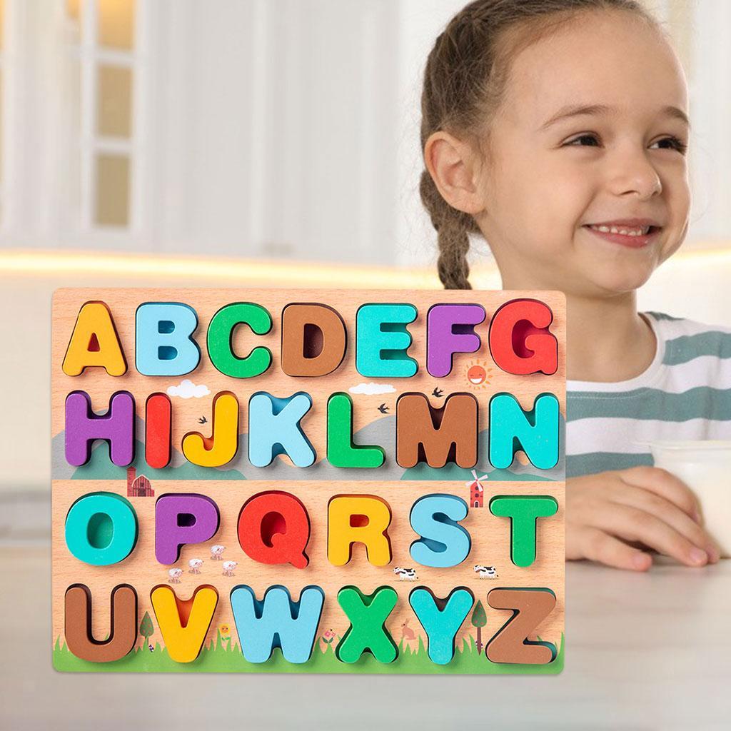 Educational Wooden Pegged Puzzles Colorful Sorting Early Learning Toy Blocks for