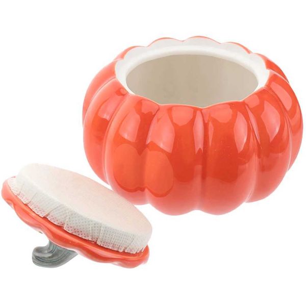 Ceramic Pumpkin Shaped Bowl Halloween Pumpkin Mug Soup Bowl With Lid Dessert Bakeware Oatmeal breakfast Cup multiuse home decorXJ241214
