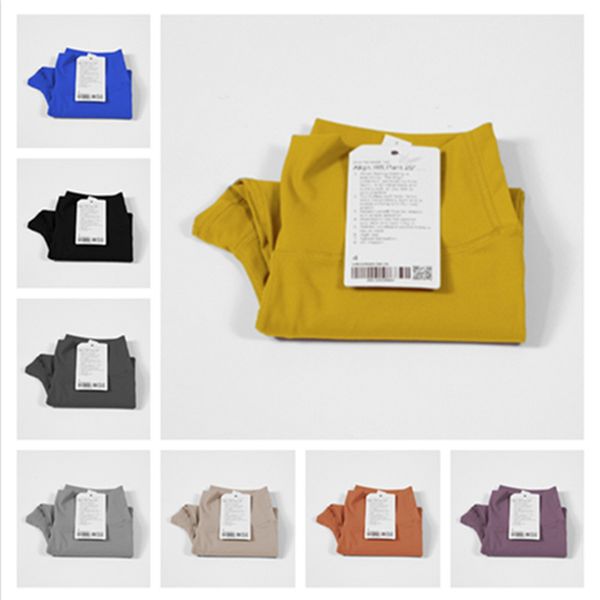 Yoga Outfit 2022 new Lycra fabric Solid Color Women yoga pants High Waist Sports Gym Wear Leggings Elastic Fitness Lady Outdoor Trousers Leg