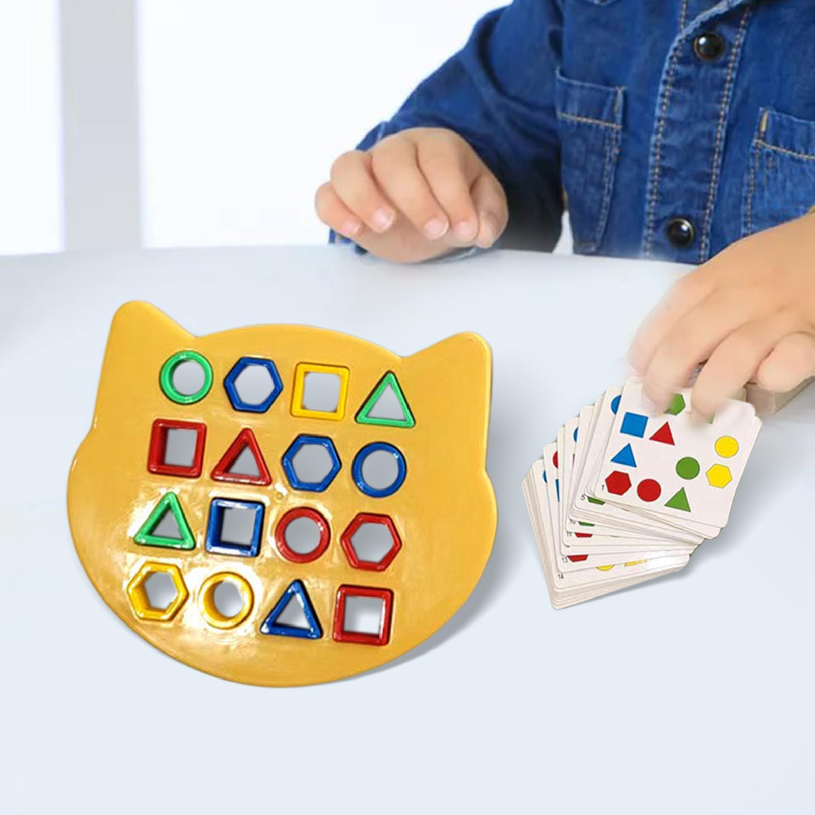 Shape Matching Board Improve Observation Colorful Puzzle Toys for Preschool