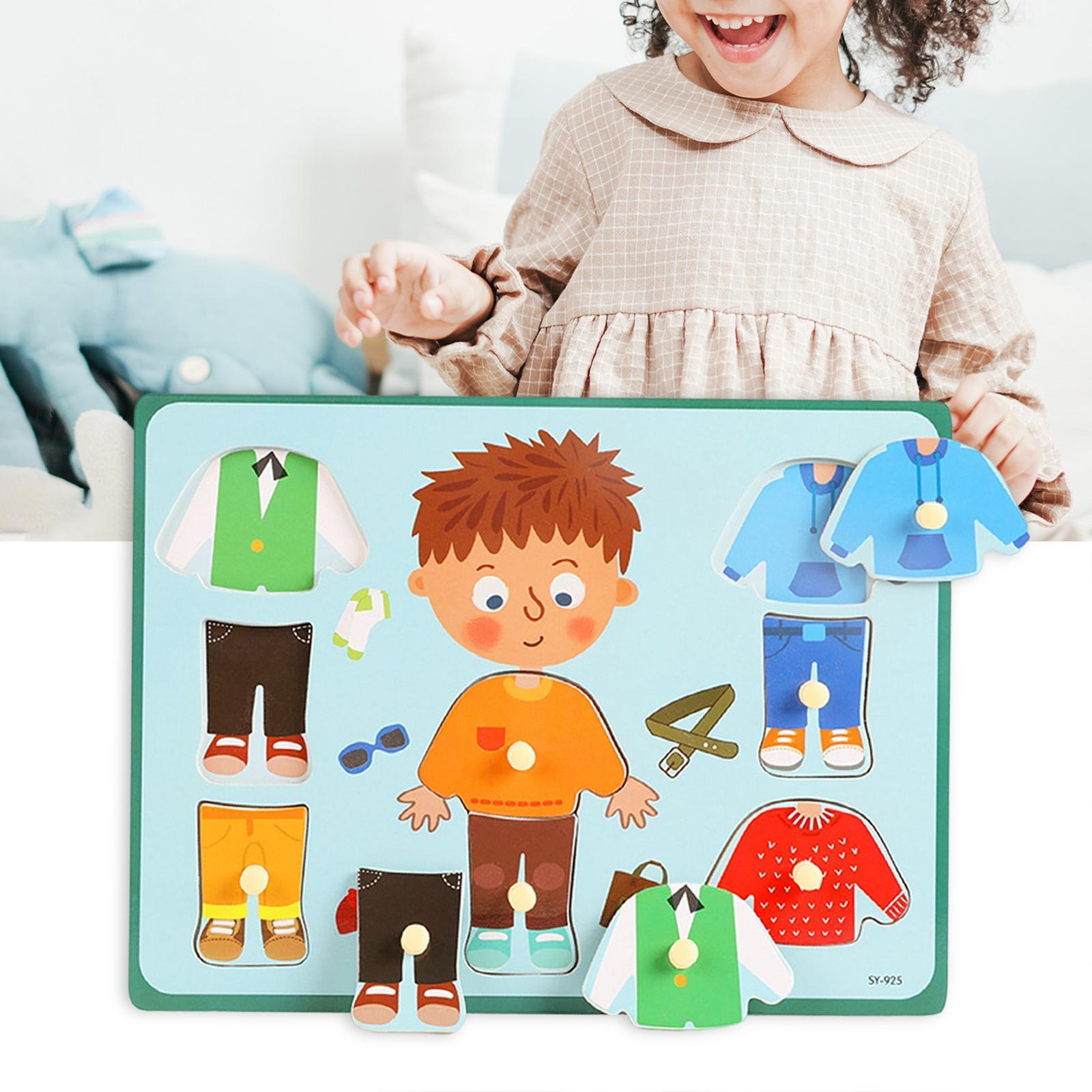 Dress Up Puzzle Toy Early Educational Puzzles Toy Montessori Toy for Girls