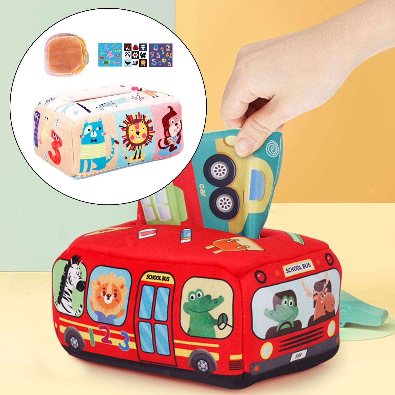 Sensory Pull Along Infant Tissue Box Busy Pull Tissues for Ages 6 Months and up