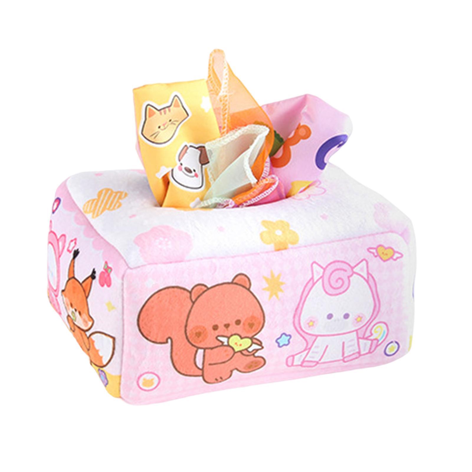 Infant Tissue Box Toy Motor Skills Educational Activities Soft High Contrast