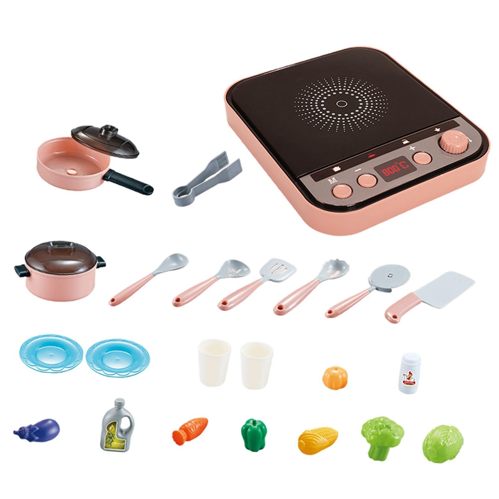 25x Toys Induction Cooker with Sound and Light Role Play Pretend Play Toy