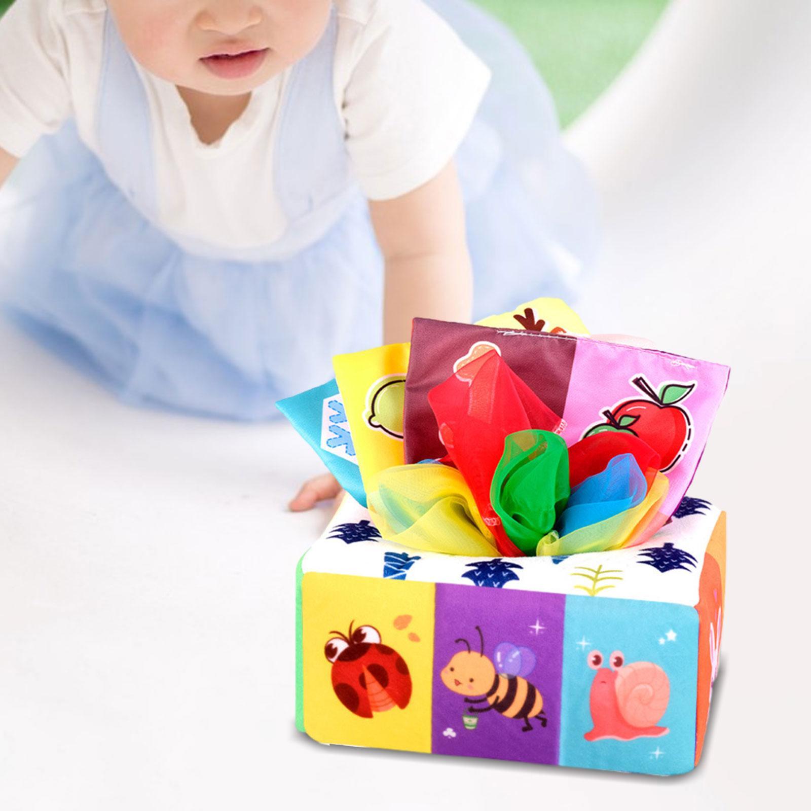 Cloth Tissue Box Toys High Contrast Toy for Kids Girls Kids Birthday Gifts