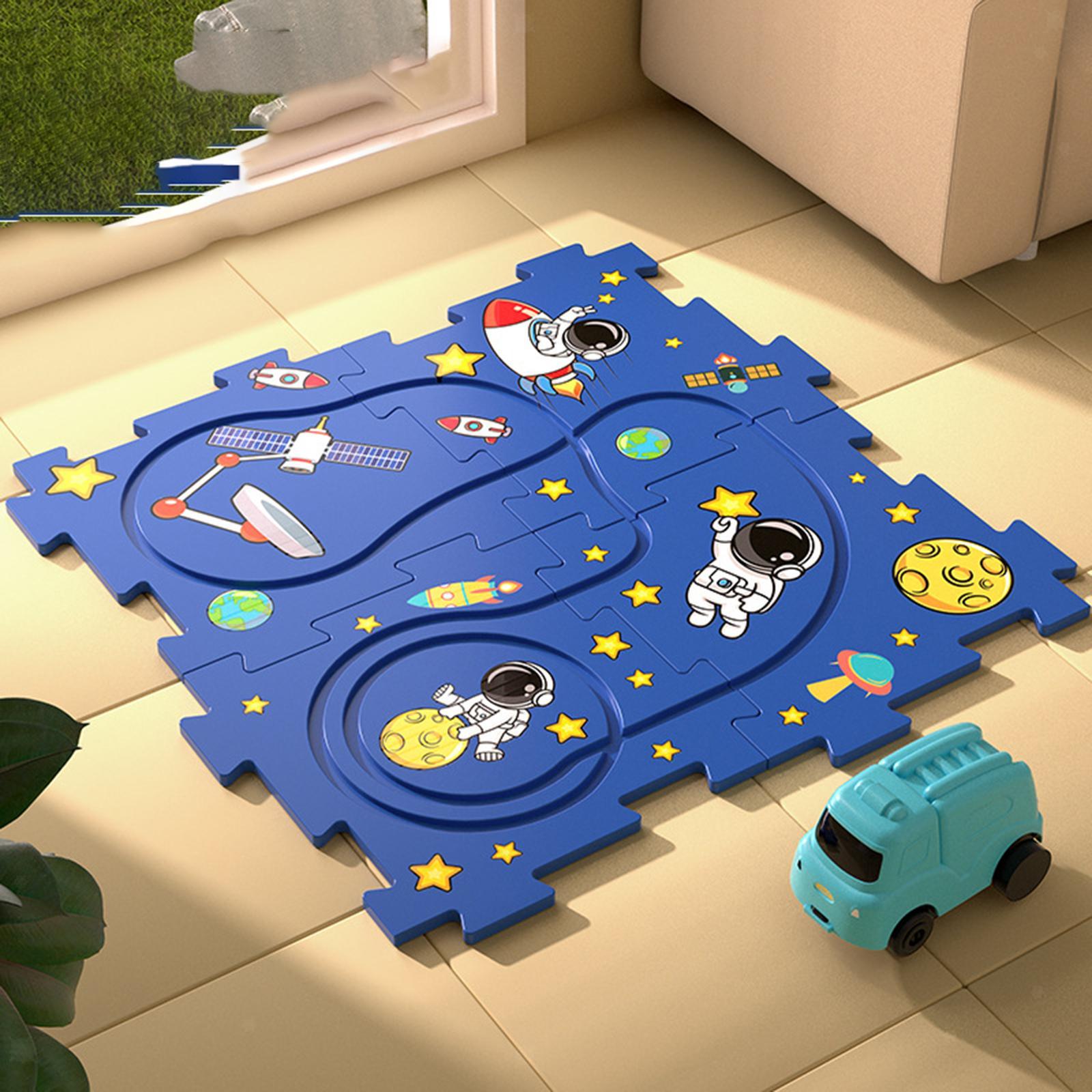 Puzzles Track Playset Track Building Blocks Railway Car Building Toy